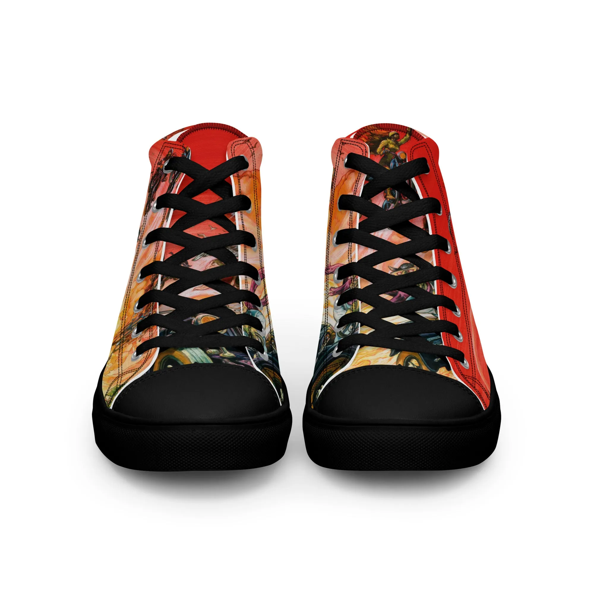 Women’s Good Omens High Top Canvas Shoes - Free Shipping *US SIZES SHOWN! USE CHART!