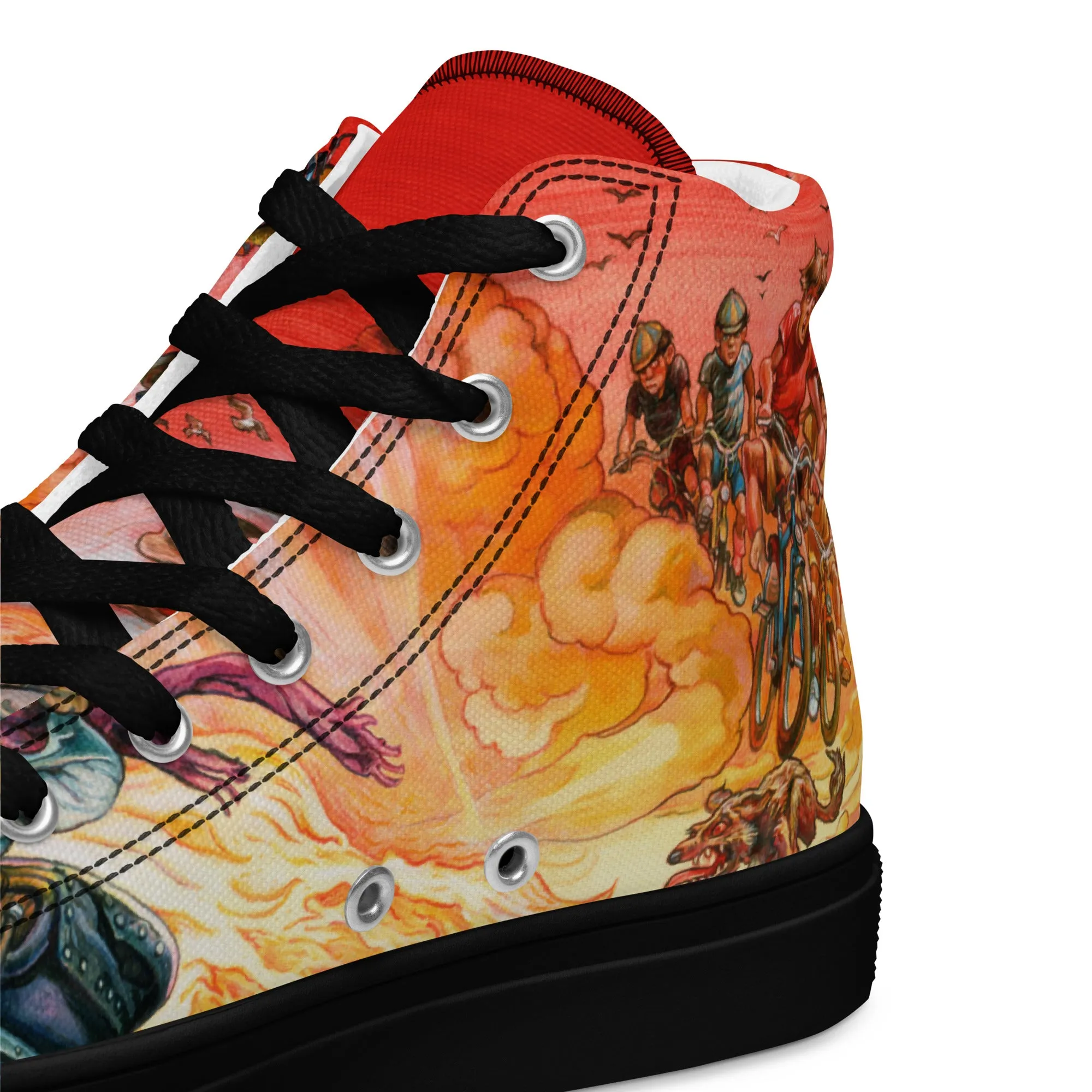 Women’s Good Omens High Top Canvas Shoes - Free Shipping *US SIZES SHOWN! USE CHART!