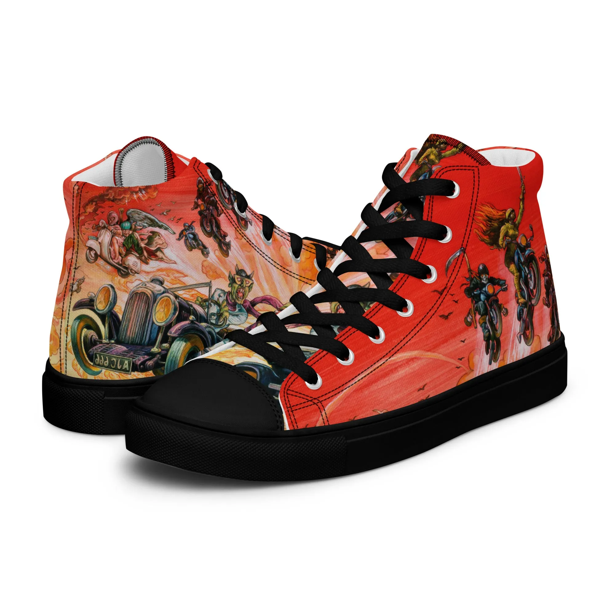 Women’s Good Omens High Top Canvas Shoes - Free Shipping *US SIZES SHOWN! USE CHART!