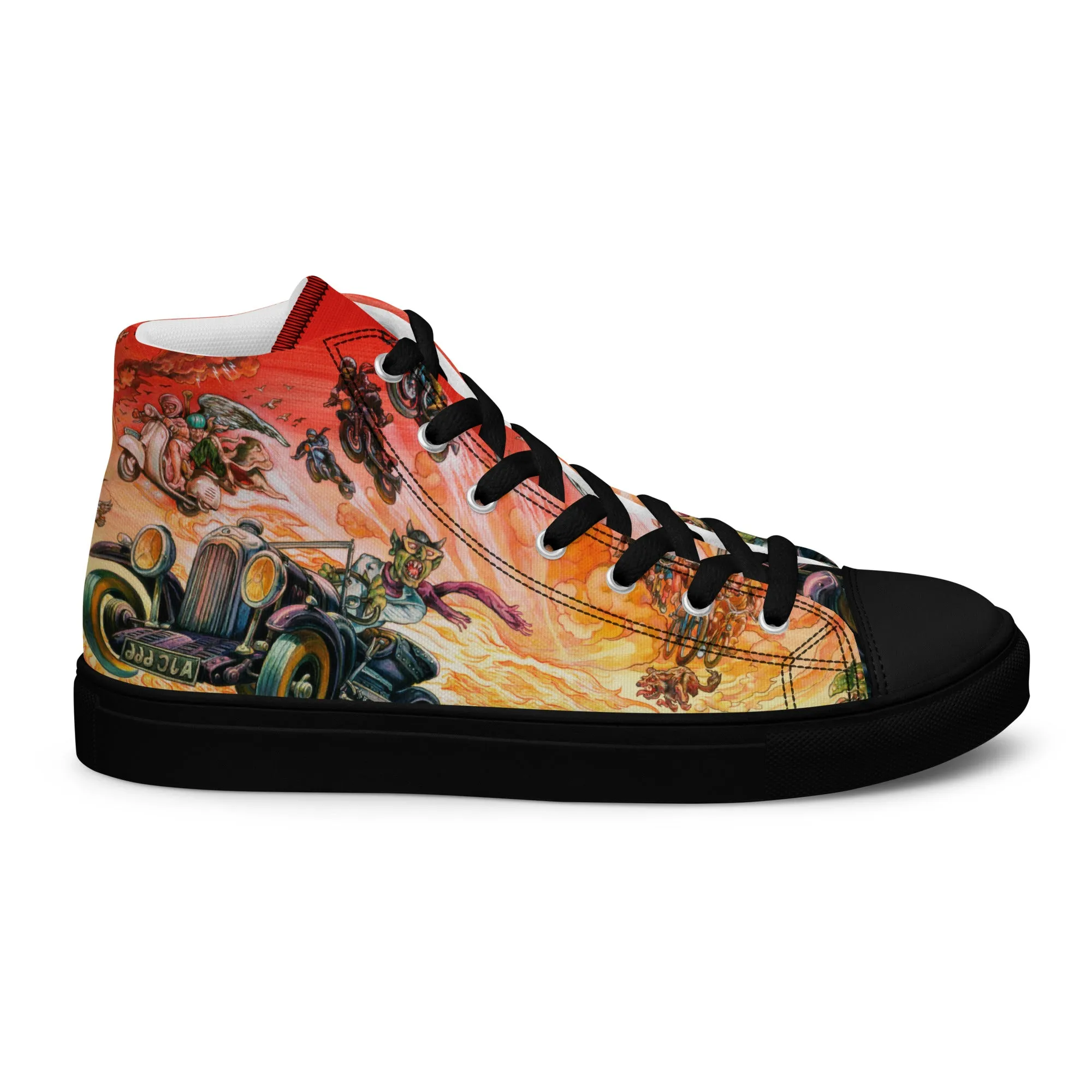 Women’s Good Omens High Top Canvas Shoes - Free Shipping *US SIZES SHOWN! USE CHART!