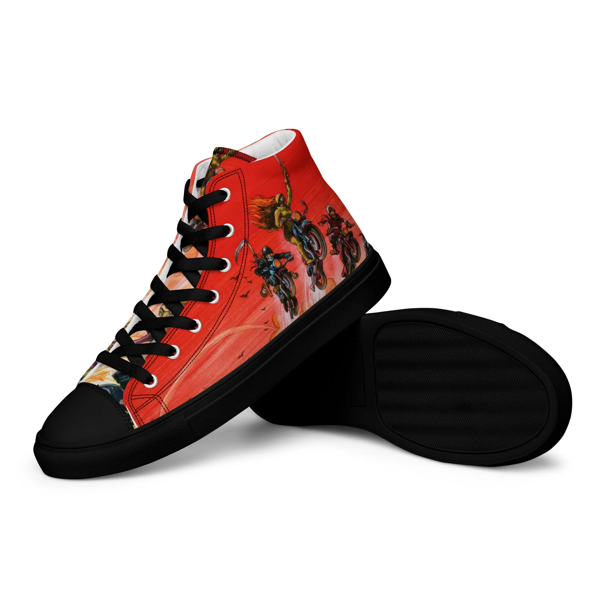 Women’s Good Omens High Top Canvas Shoes - Free Shipping *US SIZES SHOWN! USE CHART!