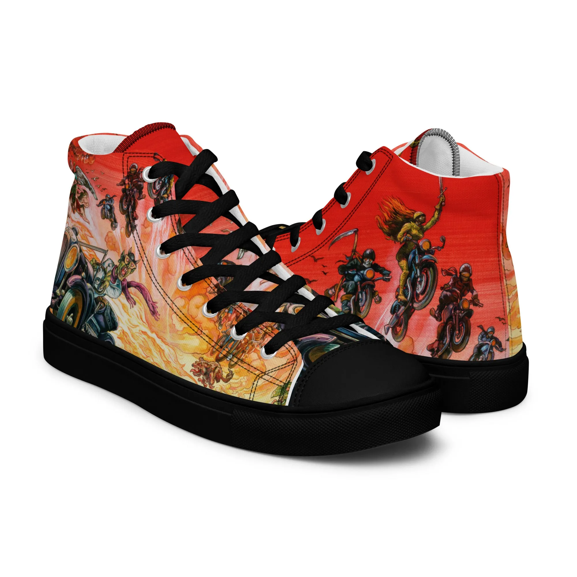 Women’s Good Omens High Top Canvas Shoes - Free Shipping *US SIZES SHOWN! USE CHART!