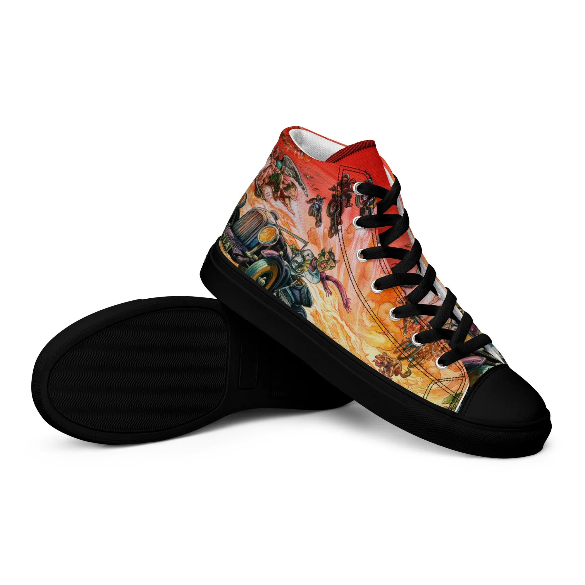 Women’s Good Omens High Top Canvas Shoes - Free Shipping *US SIZES SHOWN! USE CHART!