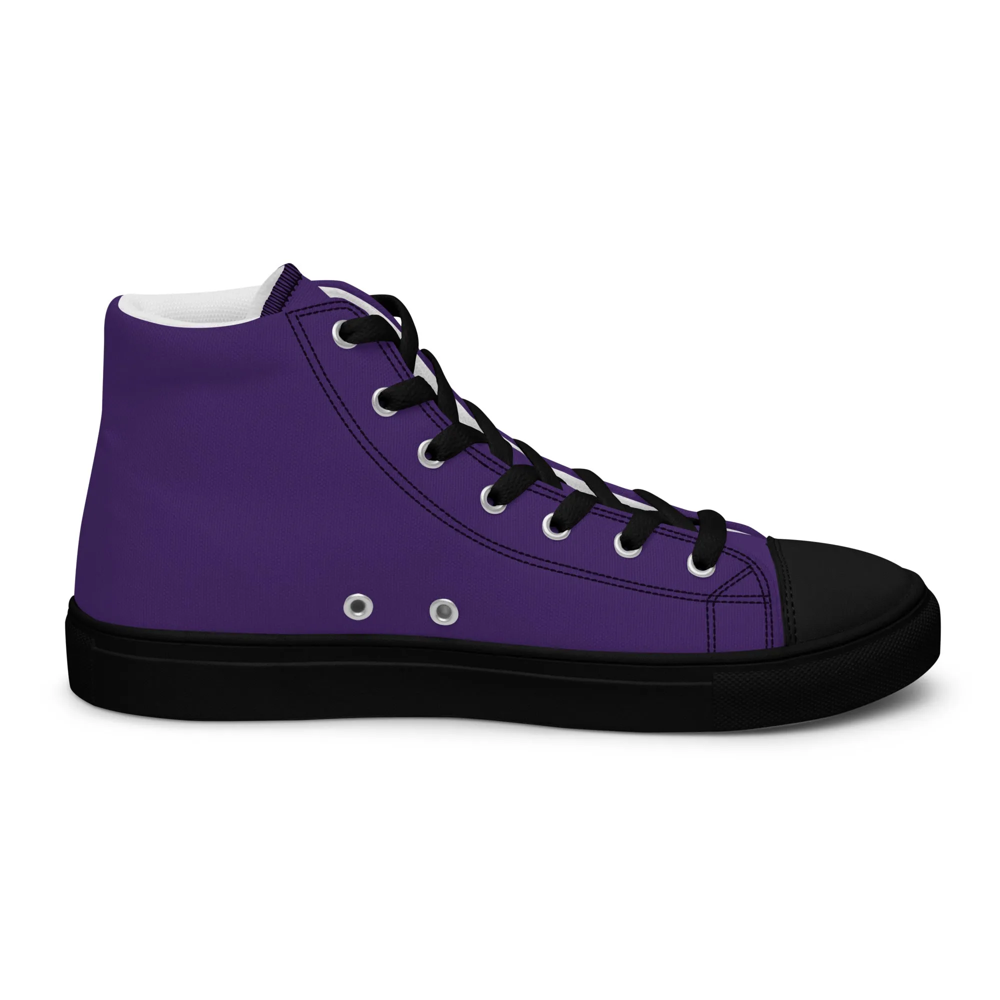 Women’s high top canvas shoes Purple/Black