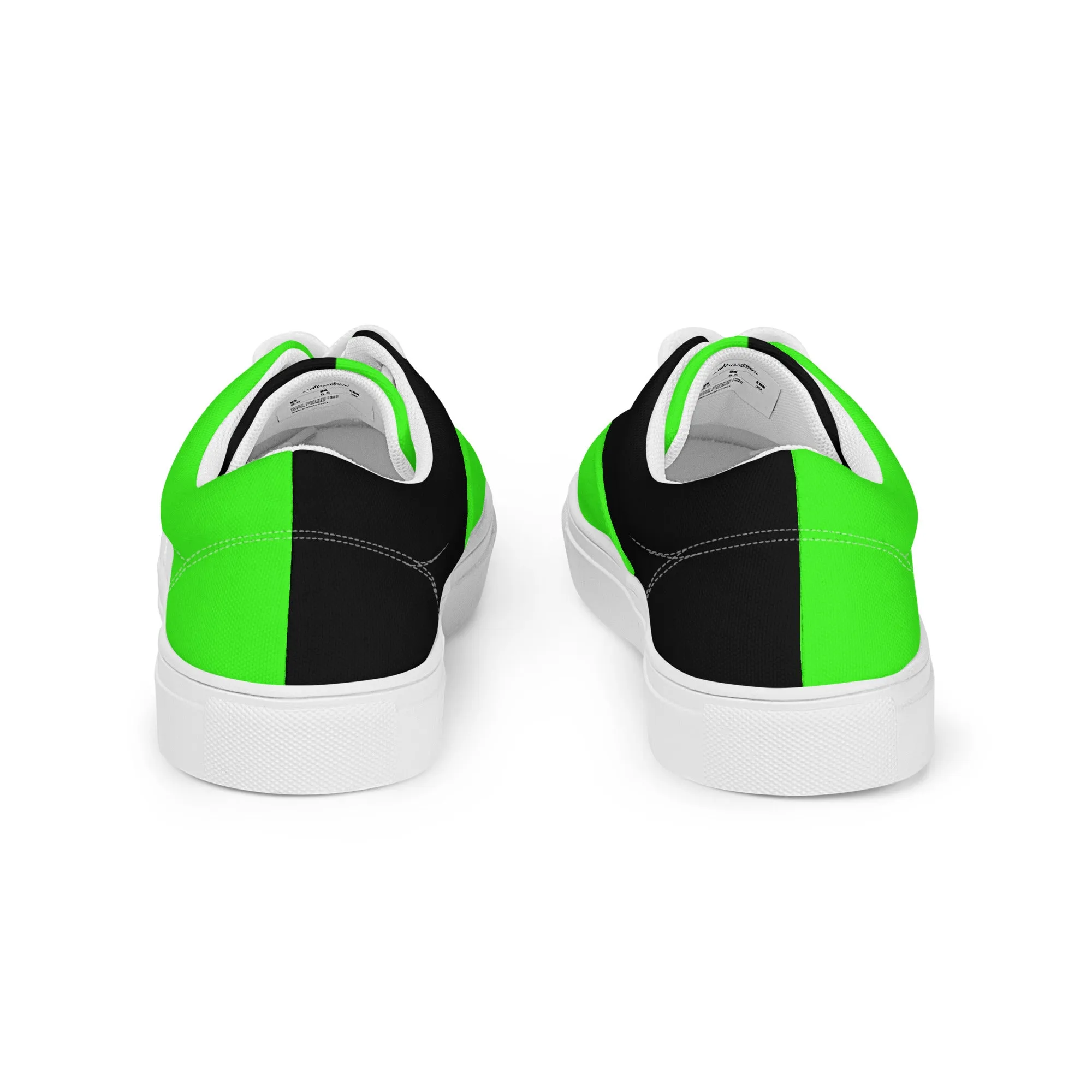 Women’s lace-up canvas shoes Neon Green