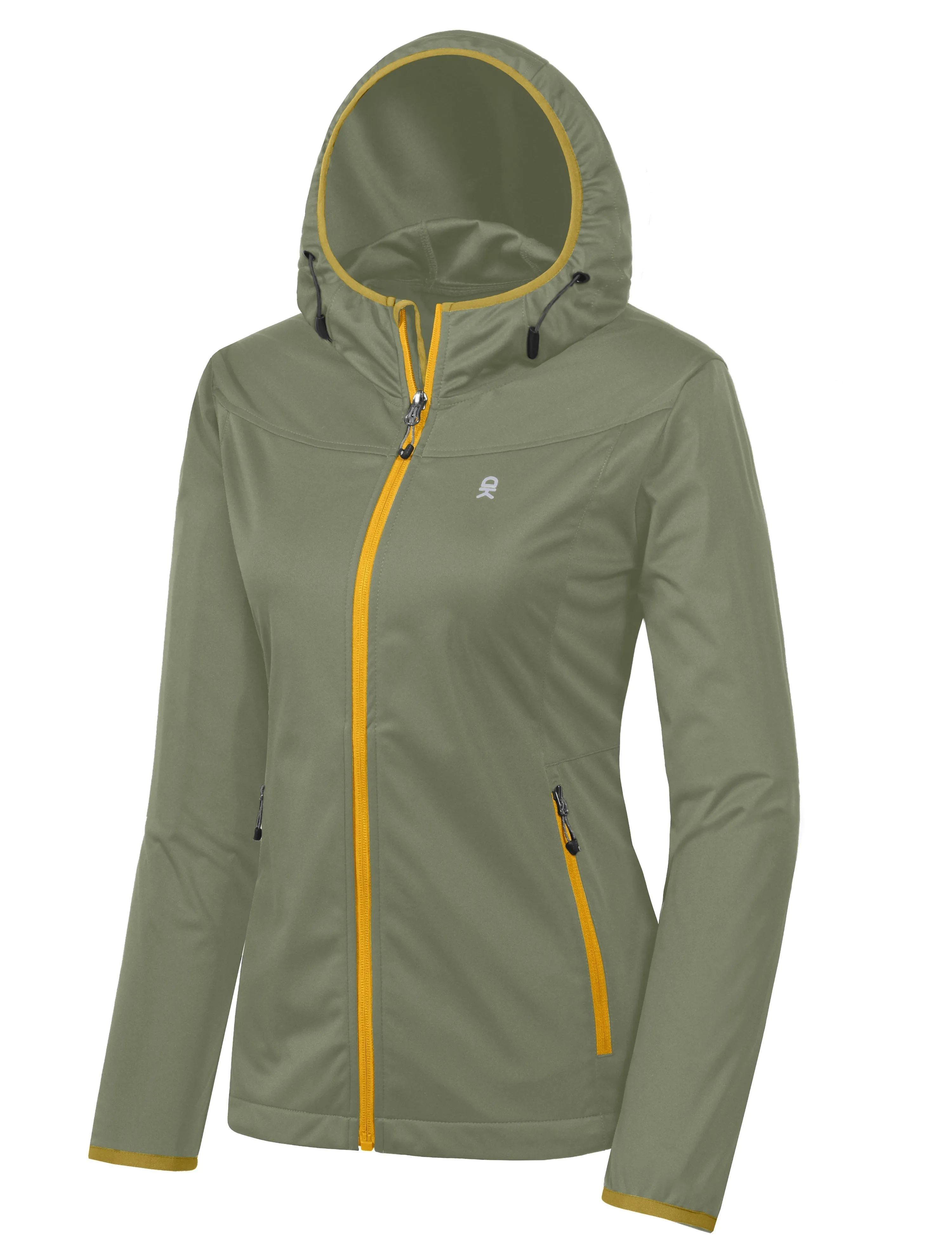 Women's Lightweight Hooded Hiking Softshell Jacket