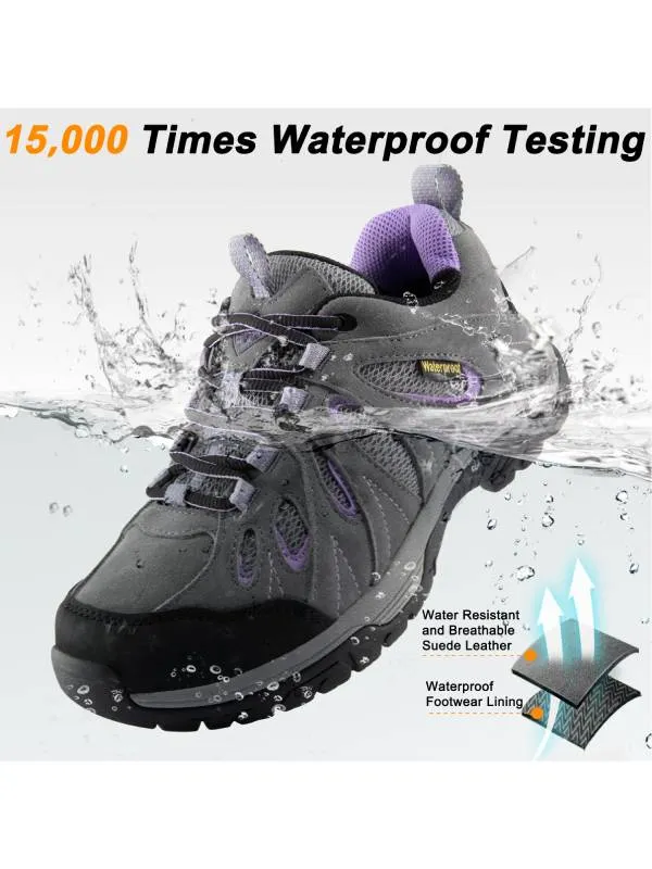 Women's Waterproof Hiking Shoes Low Cut Breathable Trekking Boots